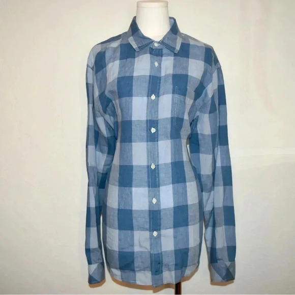 Rails Light and Dark Blue Checkered Button Down Shirt - Picture 8 of 11